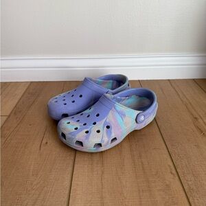 CROCS Kids Purple Marble Size 3